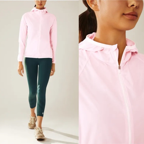 Tory Burch Sport Nylon Packable Jacket in‎ Cotton Pink with Hood - Picture 8 of 8